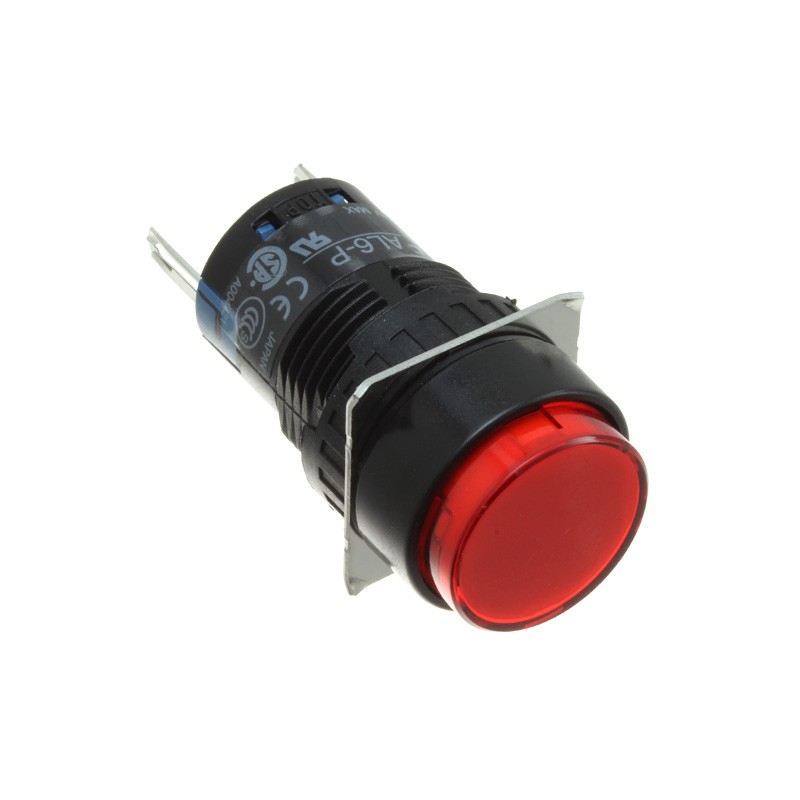 1 pcs : AL6M-P4P-R - 16MM PILOT LIGHT RED