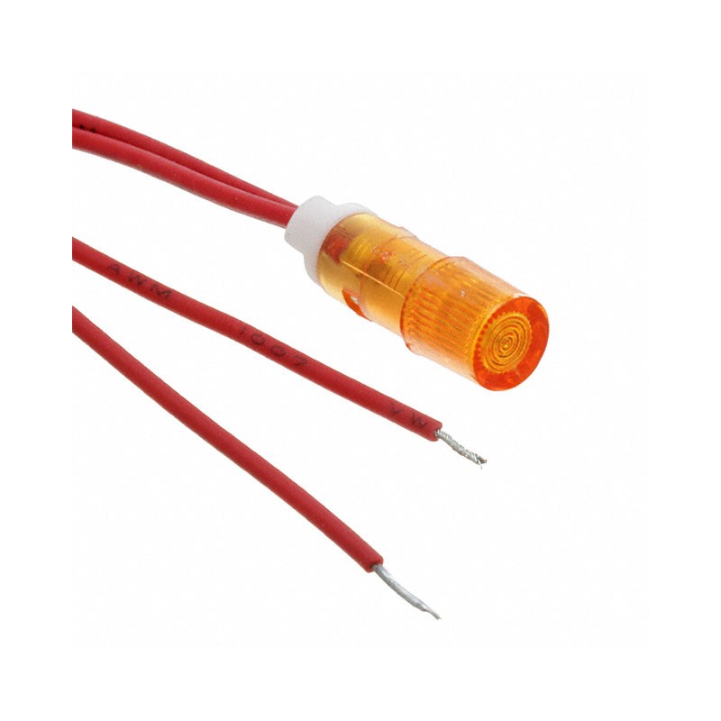 1 pcs : FL1P-6QW-1-Y110V - LED YEL 6MM SNAP 110VAC/DC STK