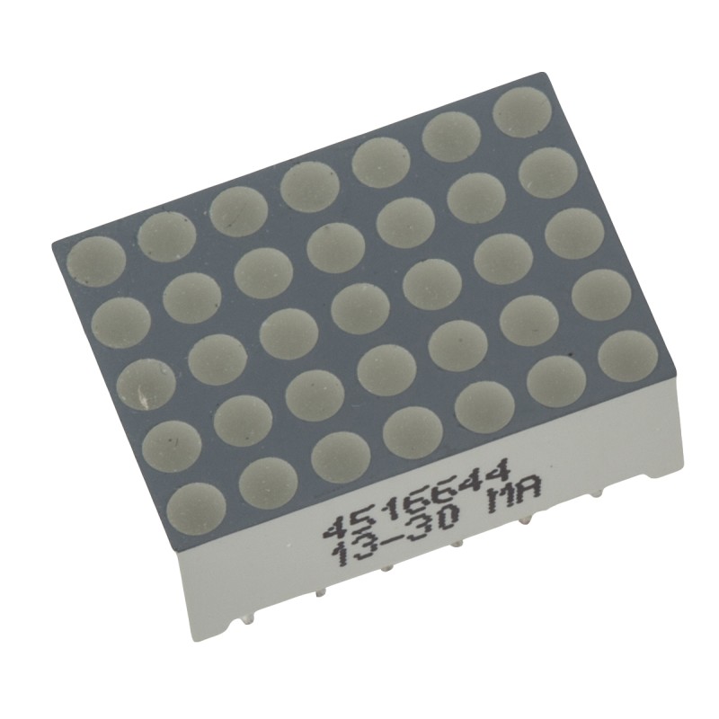 1 pcs - TC07-11EWA Kingbright Dot Matrix LED Display, CC 7 x 5 Dot Matrix Red 8.2 mcd 17.2mm