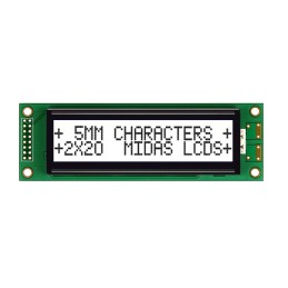 1 pcs - Midas MC22005A6W-FPTLWI-V2 Alphanumeric LCD Alphanumeric Display, 2 Rows by 20 Characters