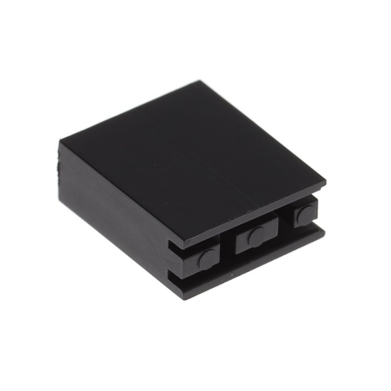 1 pcs : H-480C - LED HOLDER RA 2X3MM 2LD NYL BK