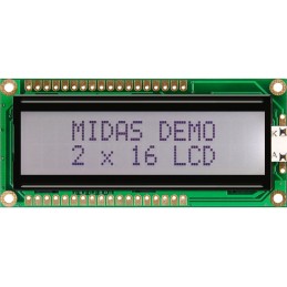 1 pcs - Midas MC21605G6W-FPTLW3.3-V2 LCD LCD Display, 2 Rows by 16 Characters