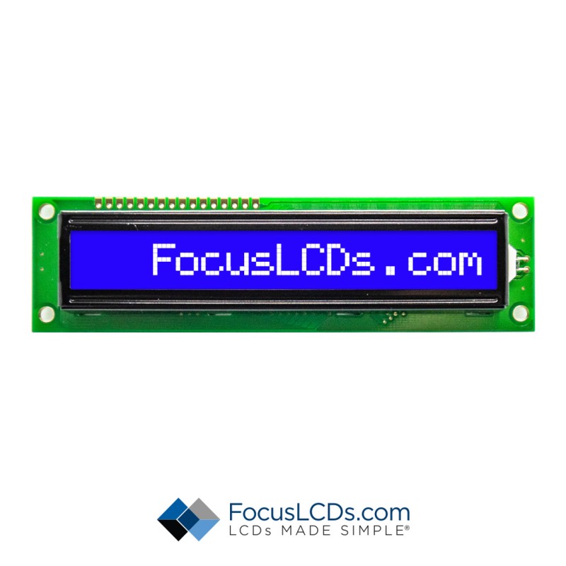 1 pcs : C161B-BW-LW63 - 16X1 STN BLUE CHARACTER LCD