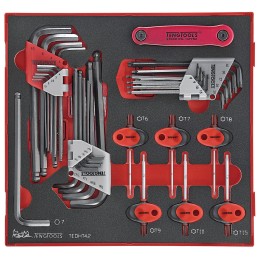 1 pcs - Teng Tools 42 piece L Shape Imperial, Metric Hex Key Set, 1.5 - 10 mm, 5/64 - 3/8', T6 - T40