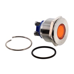 1 pcs : 6221303304F - 22MM FLTPMI YLW 12VDC W/TERM