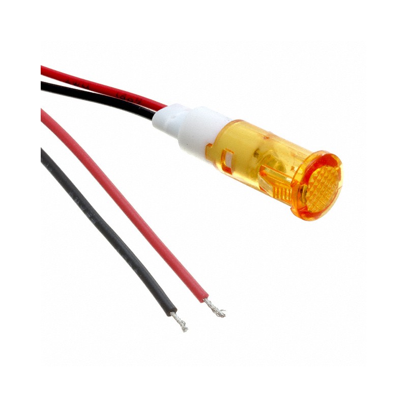 1 pcs : FL1P-10QW-1-Y2V - LED YEL 10MM SNAP 2VAC/DC UL STK