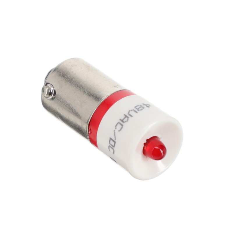1 pcs : 10-2519.1052 - SINGLE-LED, BA9S, RED, 48 V AC/D