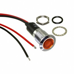 1 pcs : FL1M-12FW-1-Y2V - LED YEL 12MM NUT 2VAC/DC STK