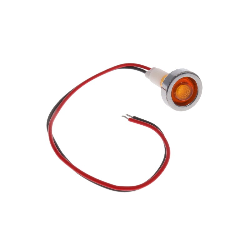 1 pcs : FL1P-10NW-1-Y2V - LED YEL 10MM NUT 2VAC/DC STK