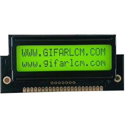 1 pcs : GFC1602S-YPOEJT02 - 16X2STN-YYELLOW GREEN67.4*31*