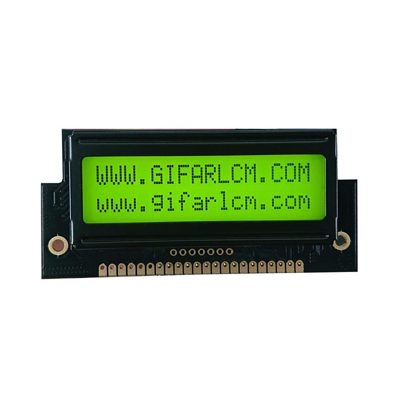 1 pcs : GFC1602S-YPOEJT02 - 16X2STN-YYELLOW GREEN67.4*31*