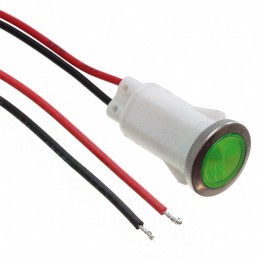 1 pcs : FL1P-12QW-2-G110V - LED GRN 12MM SNAP 110VAC/DC STK