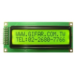 1 pcs : GFC1602V-YPAA-JP03 - 16X2STN-YYELLOW GREEN85*36)