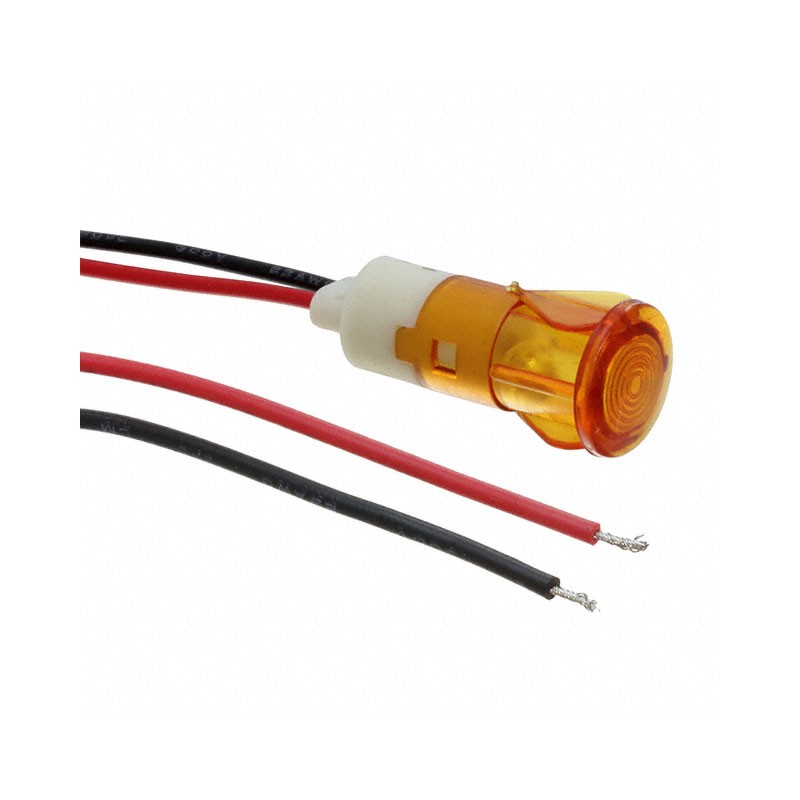 1 pcs : FL1P-12QW-1-Y12V - LED YEL 12MM SNAP 12VAC/DC STK