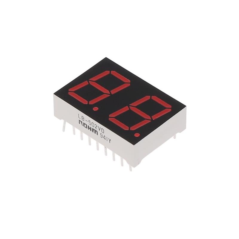 1 pcs : LB-502VD - DISPLAY 7SEG 0.51' DBL RED 18DIP
