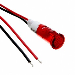 1 pcs : FL1P-10QW-1-R24V - LED RED 10MM SNAP 24VAC/DC UL ST