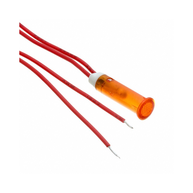 1 pcs : FL1P-6QW-2-Y2V - LED YEL 6MM SNAP 2VAC/DC STK