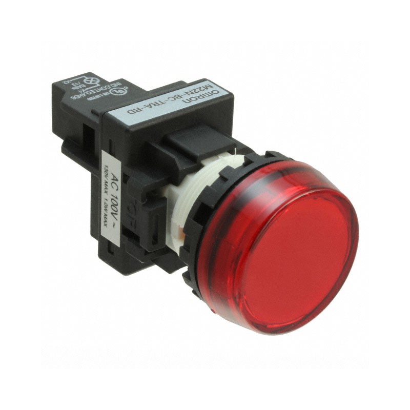 1 pcs : M22N-BC-TRA-RD - LED PANEL INDICATOR RED 110VAC