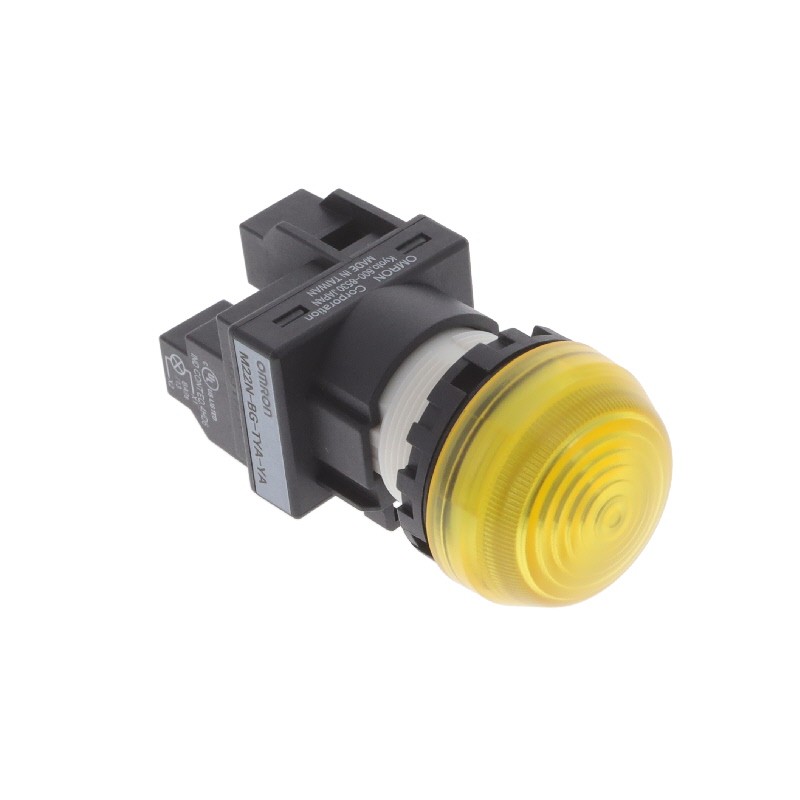 1 pcs : M22N-BG-TYA-YA - LED PANEL INDICATOR YLW 6VAC/DC