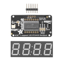 1 pcs : 879 - ADDRESS LED 7 SEGMENT I2C YLW