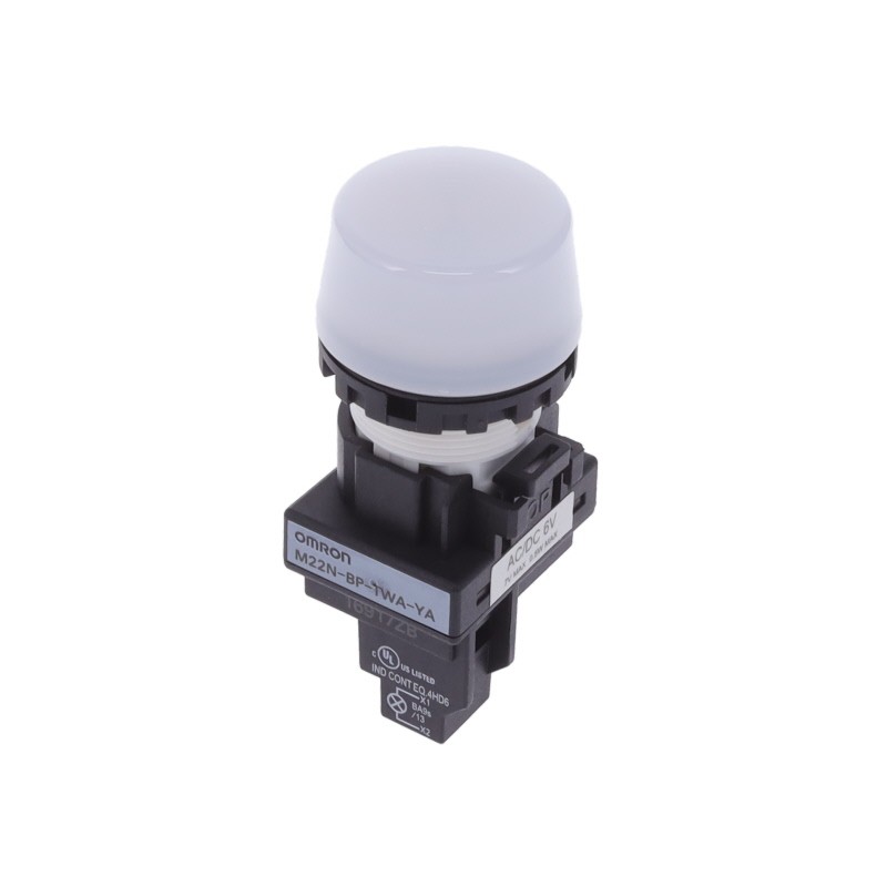 1 pcs : M22N-BP-TWA-YA - LED PANEL INDICATOR YLW 6VAC/DC