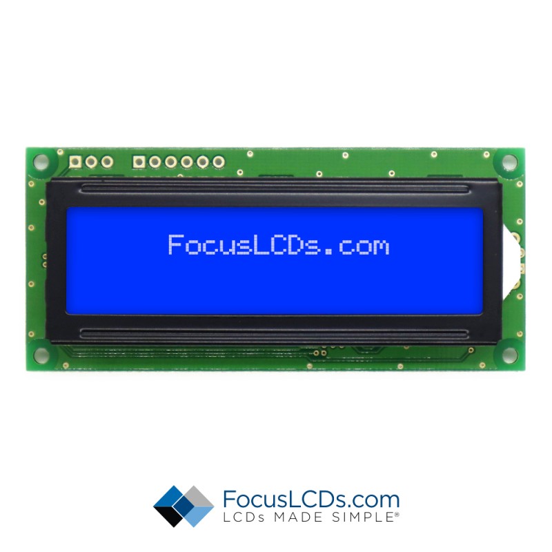 1 pcs : C162AS-BW-LW63 - 16X2 BLUE SERIAL CHARACTER LCD