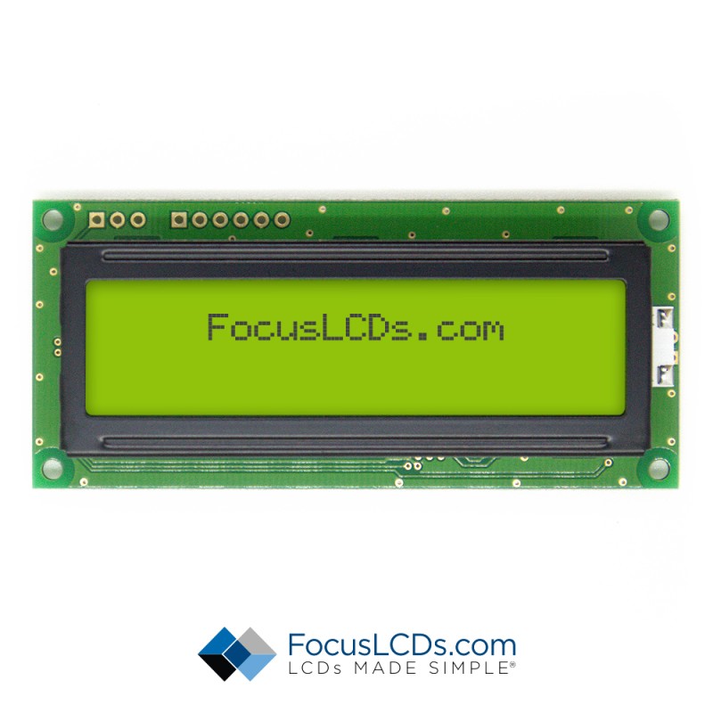 1 pcs : C162AS-YTY-LW63 - 16X2 YELLOW/GREEN SERIAL LCD