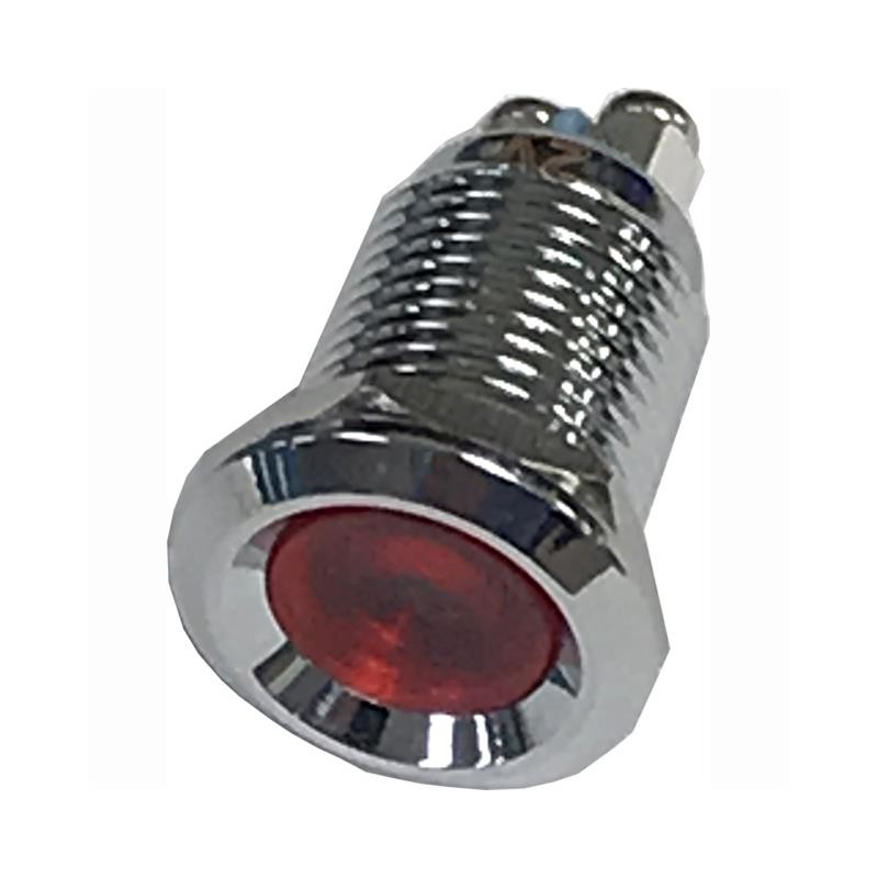 1 pcs : FL1M-12CA-1-R12V - LED RED 12MM NUT 12VAC/DC STK