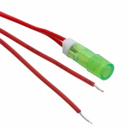 1 pcs : FL1P-6QW-1-G12V - LED GRN 6MM SNAP 12VAC/DC STK