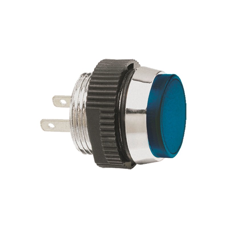 1 pcs - Signal Construct Blue Panel Mount Indicator, 24 - 28V, 16mm Mounting Hole Size, IP67