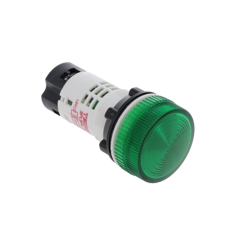 1 pcs : 3PLBR3L-024 - PILOT LIGHT 22MM INTEGRAL LED GR