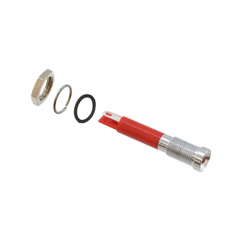1 pcs : Q6R1CXXR12E - INDICATOR 12V 6MM RECESSED RED