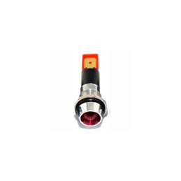 1 pcs : FL1M-12CJ-1-R12V - LED RED 12MM NUT 12VAC/DC STK