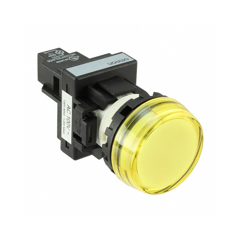 1 pcs : M22N-BC-TYA-YB - LED PANEL INDICATOR YLW 12VAC/DC
