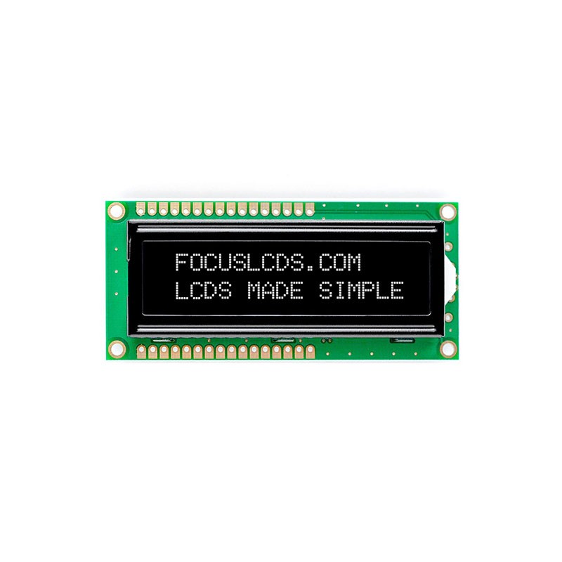 1 pcs : C162ALBFGSW6WN55PAB - 16X2 FSTN BLACK CHARACTER LCD