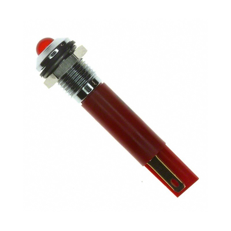 1 pcs : Q8P1CXXR12E - INDICATOR 12V 8MM PROMINENT RED