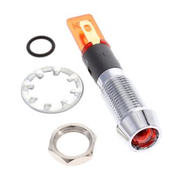 1 pcs : FL1M-8CJ-2-R24V - LED RED 8MM NUT 24VAC/DC STK