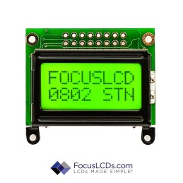1 pcs : C82A-YTY-XW63 - 8X2 STN YELLOW CHARACTER LCD