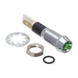 1 pcs : FL1M-8CJ-2-G24V - LED GRN 8MM NUT 24VAC/DC STK