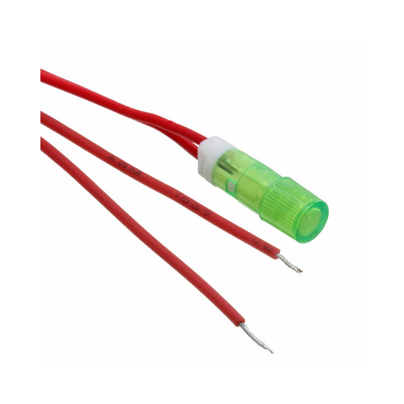 1 pcs : FL1P-6QW-1-G110V - LED GRN 6MM SNAP 110VAC/DC STK