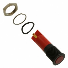 1 pcs : Q14F1BXXR12E - INDICATOR 12V 14MM FLUSH RED