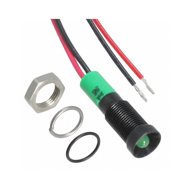 1 pcs : Q6R3BXXG24E - LED PANEL MOUNT INDICATOR GRN