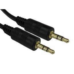 1 pcs - RS PRO Male 3.5mm Stereo Jack to Male 3.5mm Stereo Jack Aux Cable, Black, 15m