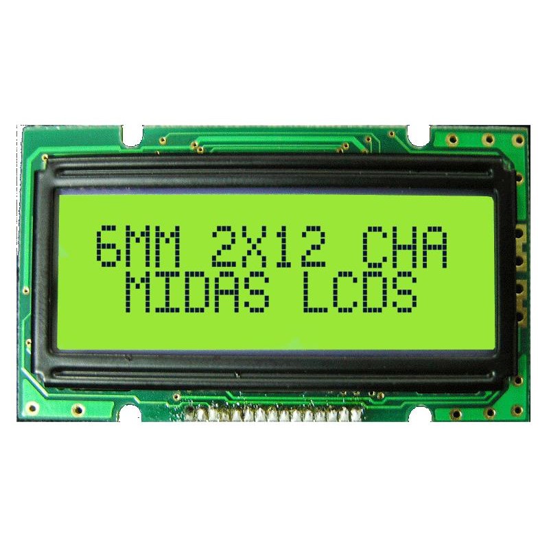 2 pcs : MC21205A6W1-SPTLY - 2x12 character chip-on-board LCD