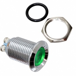 1 pcs : FL1M-12CA-1-G3V - LED GRN 12MM NUT 3VAC/DC STK