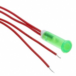 1 pcs : FL1P-6QW-2-G3V - LED GRN 6MM SNAP 3VAC/DC STK