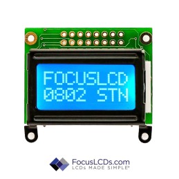 1 pcs : C82A-BW-XW63 - 8X2 BLUE YELLOW CHARACTER LCD