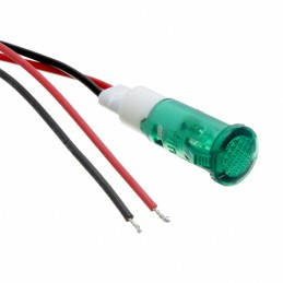 1 pcs : FL1P-10QW-1-G12V - LED GRN 10MM SNAP 12VAC/DC UL ST