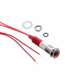 1 pcs : FL1M-6SW-1-R24V - LED RED 6MM NUT 24VAC/DC STK