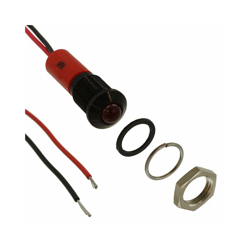 1 pcs : Q8P3BXXR12E - LED PM INDICATOR PROMINENT RED